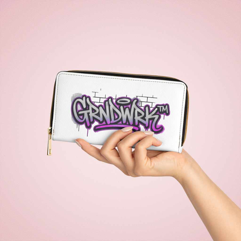 Graffiti Grindwrk™ Zipper Wallet — Urban Street Art Leather Wallet