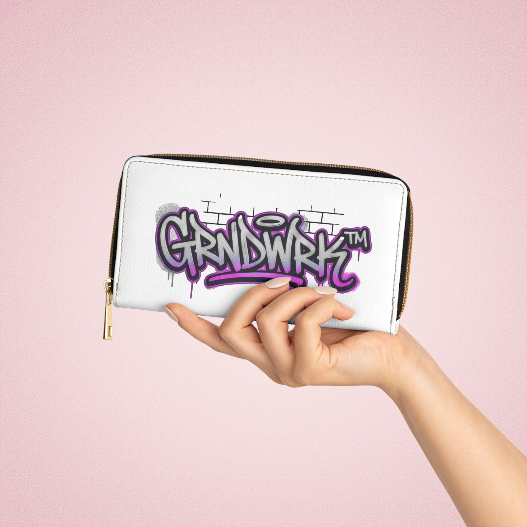 Graffiti Grindwrk™ Zipper Wallet — Urban Street Art Leather Wallet