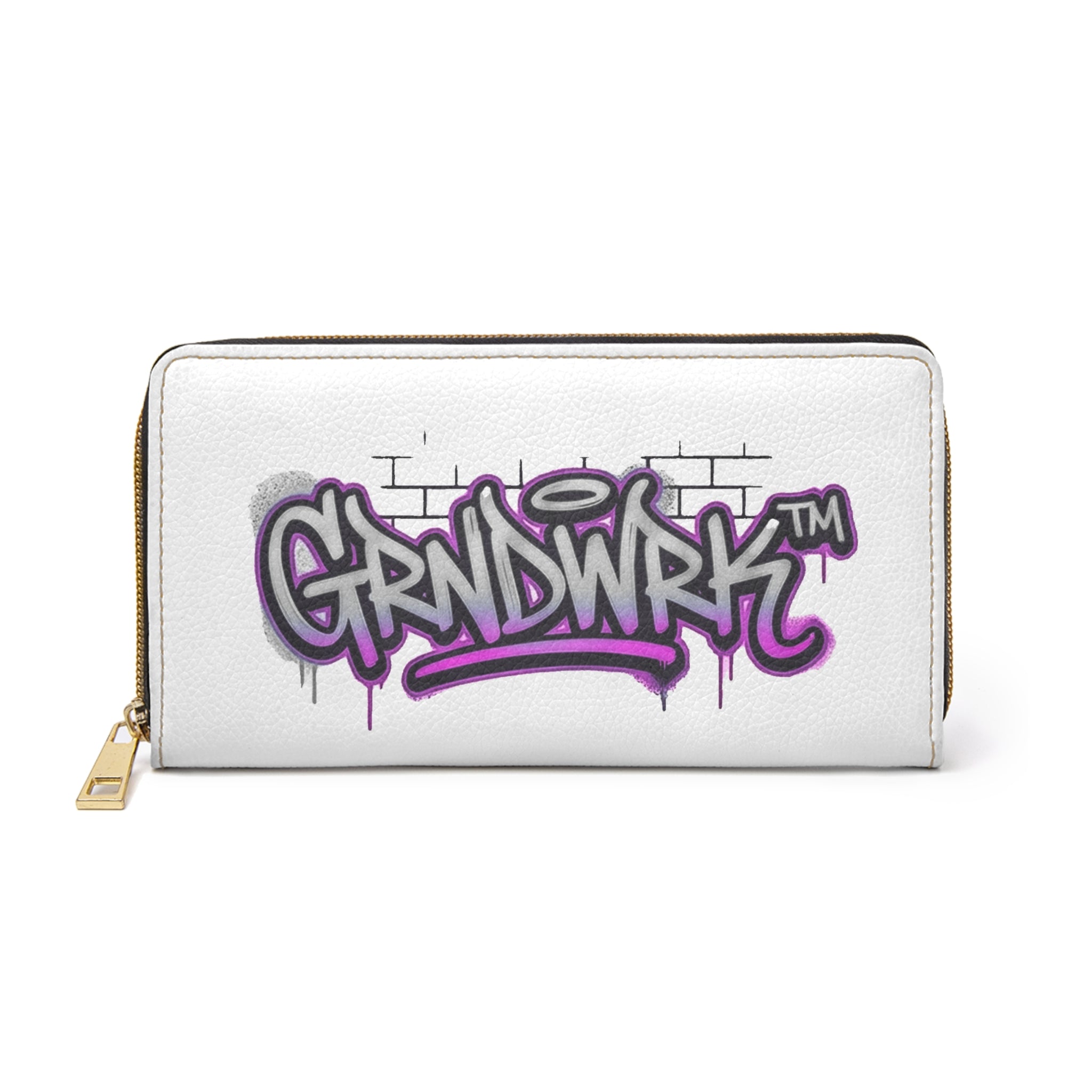Graffiti Grindwrk™ Zipper Wallet — Urban Street Art Leather Wallet